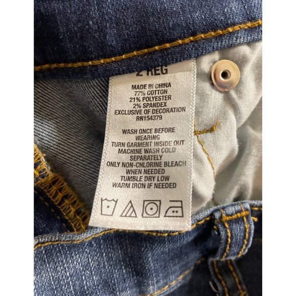 Aeropostale Women's Jeans Size 2 Regular Blue Distressed Skinny Denim Tapered - Picture 7 of 8